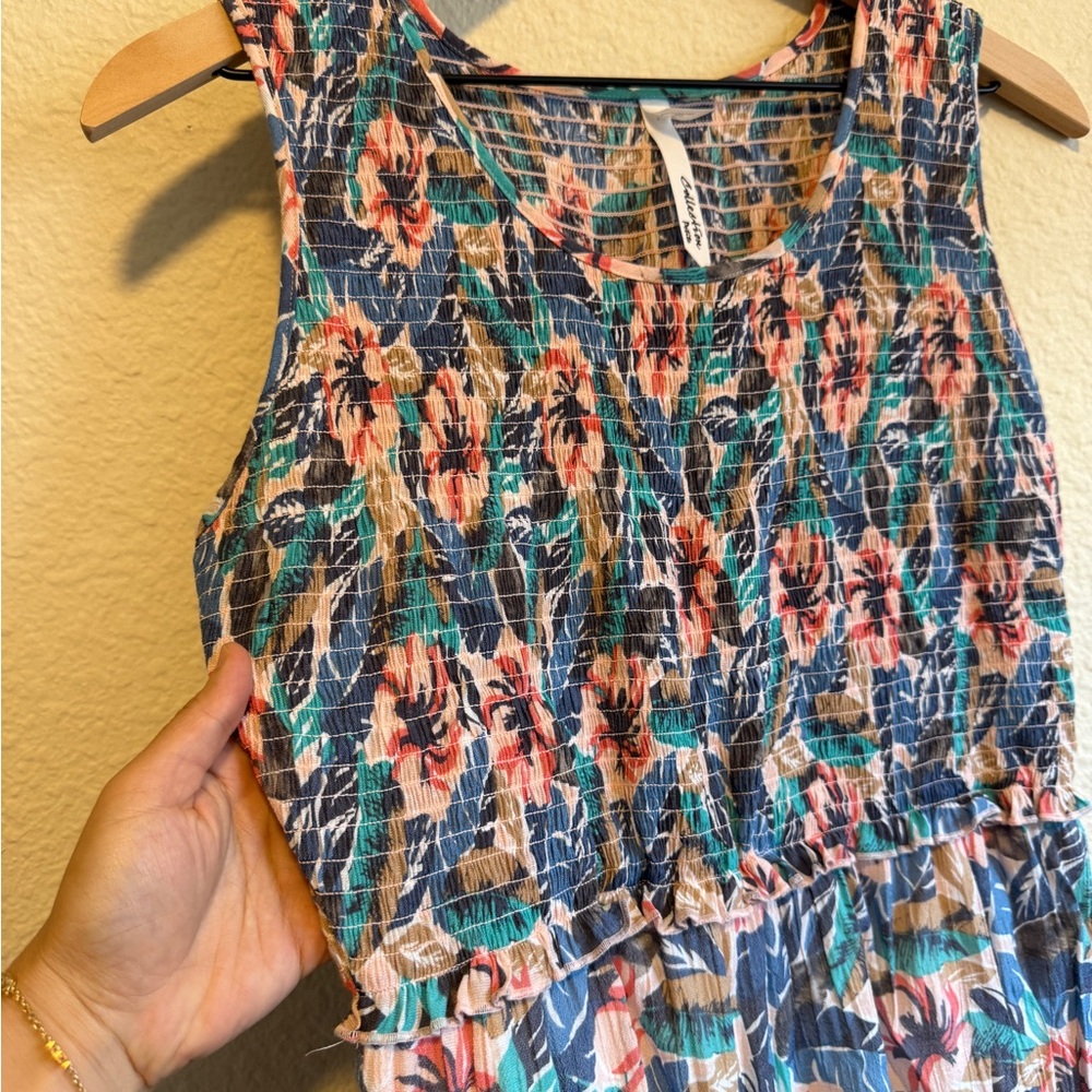NY Collection Multicolor Textured Dress-Size LP - Picture 5 of 8